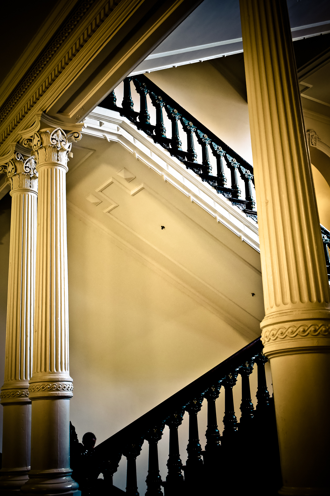staircase at the Texas state capitol in Austin